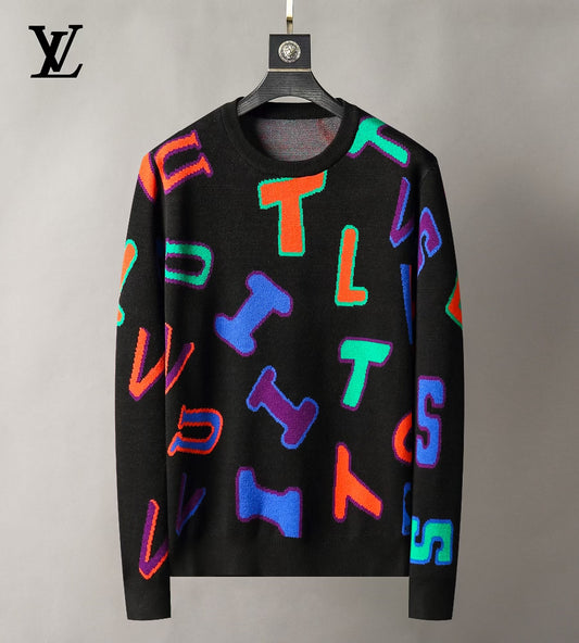Men’s Designer Louis Vuitton Sweater- Black