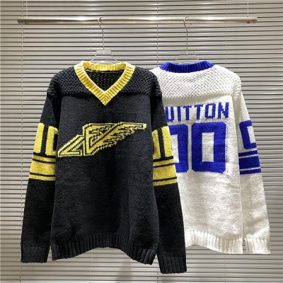 Men’s Designer Louis Vuitton Knitted Wool Jersey Sweater